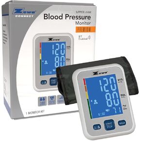 جهاز قياس ضغط الدم الأوتوماتيكي Zewa Premium مع تقنية Bluetooth وشاشة كبيرة جدًا لأجهزة Android وiOS in Kuwait