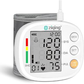 جهاز مراقبة ضغط الدم في المعصم، معصم قابل لإعادة الشحن وشاشة LCD كبيرة للبيانات بدقة 2 × 99 للاستخدام المنزلي/السفر/المكتب in Kuwait