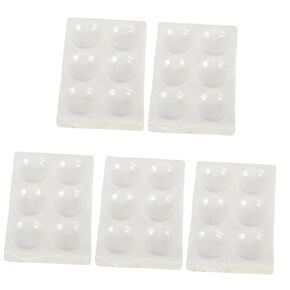 5pcs Porcelain Spot Plate 6 Hole Ceramic Reaction Plate for Lab White/Black Chem Testing Spot in Saudi Arabia