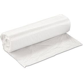 Inteplast Group VALH3037N10 Valu-Plus High Density Institutional Roll Trash Can Liners, Natural Color, 9 Mic Thickness, 20-30 Gallon Capacity, 30" Width, 36" Length, 25 Roll Bag, 500 Bag per Case in Kuwait