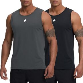 HOTSUIT 2-Pack Sweat Vest for Men Weight Loss Sauna Tank Top Anti-Rip Sauna Shirt for Gym Boxing in Kuwait