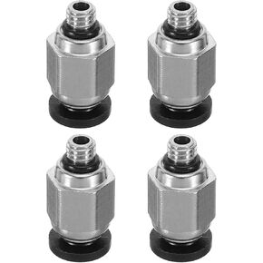 4pcs M5 Copper Push-to-connect Pneumatic Fittings, Straight Quick Connect Hose Couplers for Air Tubing, Threaded Tube Connectors for Industrial Pneumatic Systems in Kuwait