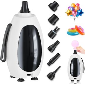 Balloon Pump Electric, Portable Balloon Inflator Air Pump Balloons Blower Machine with 6 Different Nozzles for Party Balloons Decorations Inflator Deflator for Inflatables Pool Floats Air Beds in Kuwait