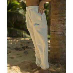 Pink Palm Puff Puff Sweatpants in Heather White in Kuwait