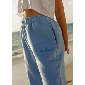 Pink Palm Puff Puff Sweatpants in Blue in Kuwait