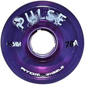 Atom Skates Outdoor Quad Roller Wheels 78A Atom Pulse 65x37 Purple / 2 Packs - 8 Wheels in Kuwait