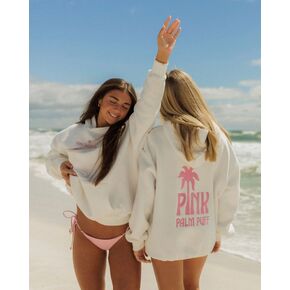 Pink Palm Puff Classic Puff Hoodie in Pink Opal in Kuwait