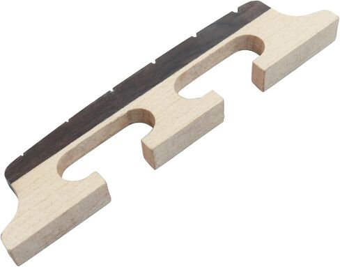 4-String Banjo Bridge, Ebony Maple Composite Replacement with Dual-Pivot Design for Enhanced Acoustic Performance in Saudi Arabia