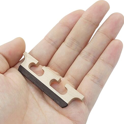 4-String Banjo Bridge, Ebony Maple Composite Replacement with Dual-Pivot Design for Enhanced Acoustic Performance in Saudi Arabia