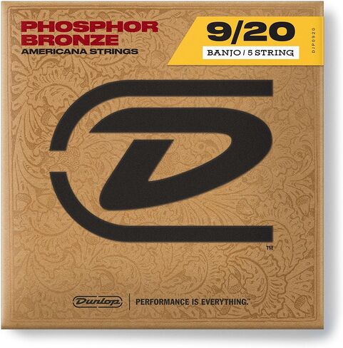 Dunlop DJP0920 Banjo Strings, Phosphor Bronze, Light, .009–.020, 5 Strings/Set in Saudi Arabia
