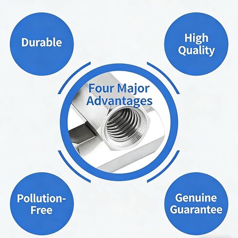 6 قطع M12-40 صواميل سداسية شديدة التحمل، موصلات مطلية بالزنك من الفولاذ الكربوني لقضبان ملولبة 1/2 بوصة - صواميل سداسية ممتدة عالية القوة للبناء والمشروعات الصناعية والمشروعات اليدوية in Kuwait