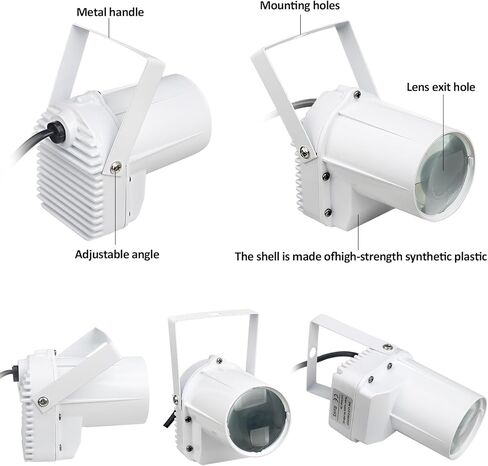 Disco Ball Light, 3W Led White PinSpot for Light up Mirro Ball, Pin spot DJ Stage Lights (White Shell) in Kuwait