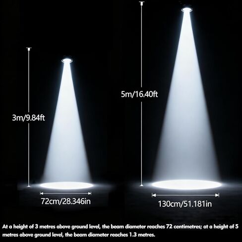 Disco Ball Light, 3W Led White PinSpot for Light up Mirro Ball, Pin spot DJ Stage Lights (White Shell) in Kuwait