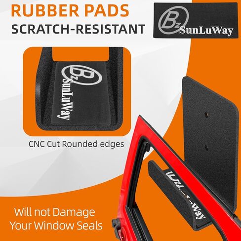 Removable Door Storage Hanger with Rubber Pads Wall Mount Heavy Duty Door Hanger Storage Holder Bracket Rack Fit for 1956-2025 Jeep Wrangler CJ YJ TJ LJ JK JKU JL JLU & Gladiator JT in Kuwait