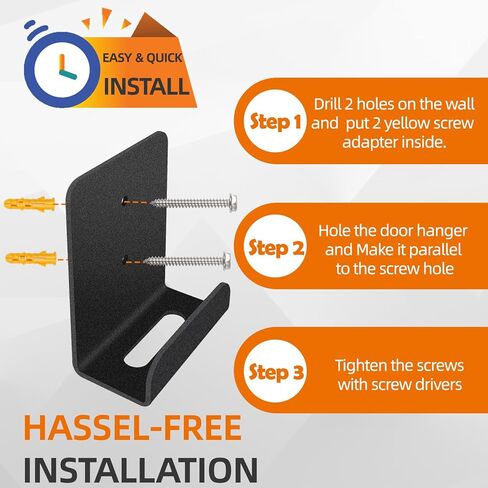 Removable Door Storage Hanger with Rubber Pads Wall Mount Heavy Duty Door Hanger Storage Holder Bracket Rack Fit for 1956-2025 Jeep Wrangler CJ YJ TJ LJ JK JKU JL JLU & Gladiator JT in Kuwait