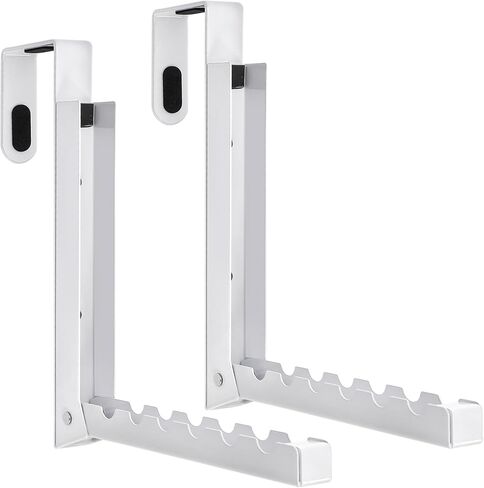 Coloch 2 Pack Over The Door Hanger for Cloth, Foldable Cloth Drying Rack Space Saving Coat Hanging Hook 6 Ridges Portable Towels Storage Hanger for Small Space, Bedroom, Bathroom in Kuwait