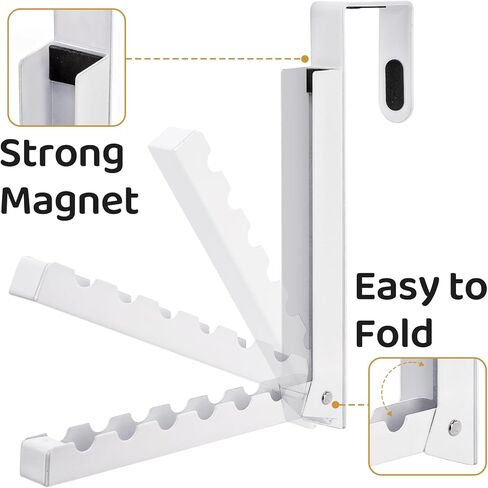 Coloch 2 Pack Over The Door Hanger for Cloth, Foldable Cloth Drying Rack Space Saving Coat Hanging Hook 6 Ridges Portable Towels Storage Hanger for Small Space, Bedroom, Bathroom in Kuwait