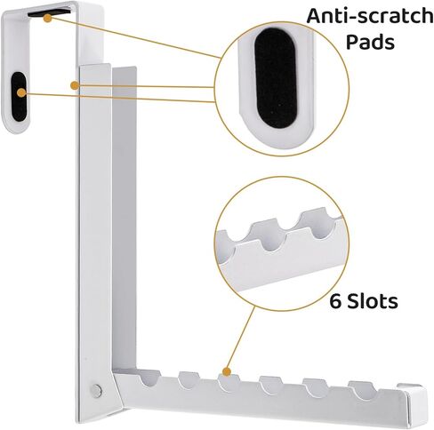 Coloch 2 Pack Over The Door Hanger for Cloth, Foldable Cloth Drying Rack Space Saving Coat Hanging Hook 6 Ridges Portable Towels Storage Hanger for Small Space, Bedroom, Bathroom in Kuwait