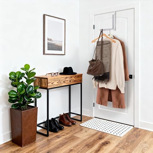 Coloch 2 Pack Over The Door Hanger for Cloth, Foldable Cloth Drying Rack Space Saving Coat Hanging Hook 6 Ridges Portable Towels Storage Hanger for Small Space, Bedroom, Bathroom in Kuwait