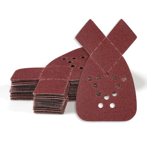 Mouse Detail Sander Sandpaper 20 Pcs, 100 Grit Hook and Loop Detail Sandpaper with 2 Replacement Tips, 12 Hole Sanding Sheets for Metal Woodworking Grinding Polishing in Saudi Arabia