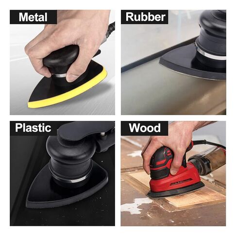 Mouse Detail Sander Sandpaper 20 Pcs, 100 Grit Hook and Loop Detail Sandpaper with 2 Replacement Tips, 12 Hole Sanding Sheets for Metal Woodworking Grinding Polishing in Saudi Arabia