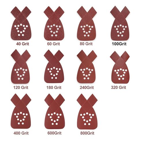 Mouse Detail Sander Sandpaper 20 Pcs, 100 Grit Hook and Loop Detail Sandpaper with 2 Replacement Tips, 12 Hole Sanding Sheets for Metal Woodworking Grinding Polishing in Saudi Arabia