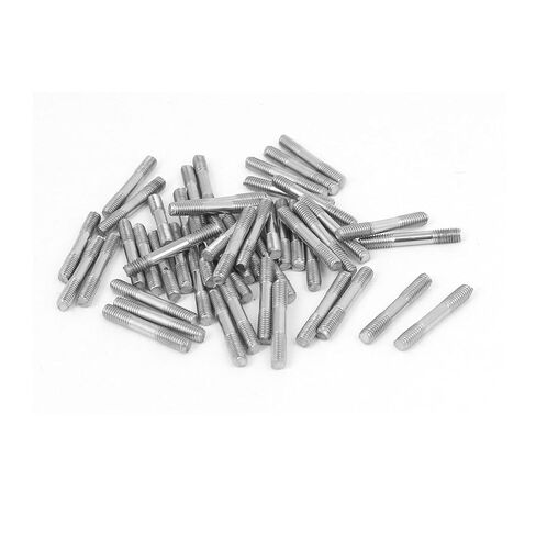 #US M3x20mm 304 Stainless Steel Double End Threaded Stud Screw Bolt 50pcs in Saudi Arabia
