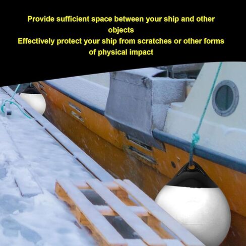 Keenso Boat Bumpers, Inflatable Boat Buoy Ball Bumper for Heavy Duty PVC Marine Fenders with 3.8mm Thick Wall for Docks Yachts Canoes (A 38) in Saudi Arabia