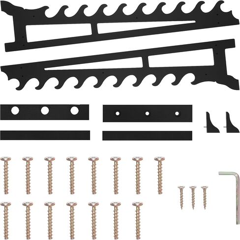 Sword Stand,Sword Rack with 10 Tiers & 3 Spear Holes,Sword Display Floor Stand,Wooden Samurai Katana Stand Holder for Multiple Swords Display in Kuwait