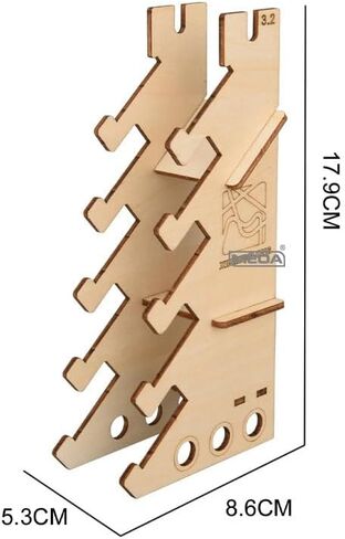 Wooden Fingerboard Display Stand, Holds 6 Mini Finger Skateboards, Compatible with Tech Deck, Collection Organizer for Displaying and Storing in Kuwait