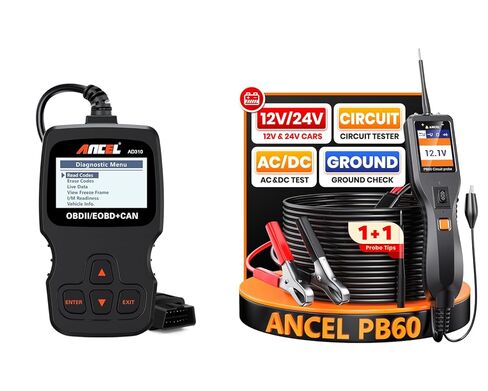 الماسح الضوئي ANCEL AD310 الكلاسيكي المحسن العالمي Obd II + جهاز اختبار حلبة السيارات ANCEL PB60 in Saudi Arabia