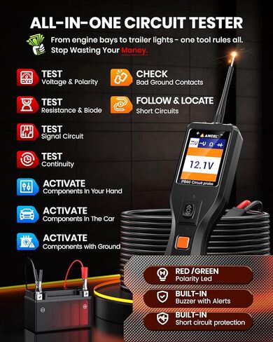 الماسح الضوئي ANCEL AD310 الكلاسيكي المحسن العالمي Obd II + جهاز اختبار حلبة السيارات ANCEL PB60 in Saudi Arabia