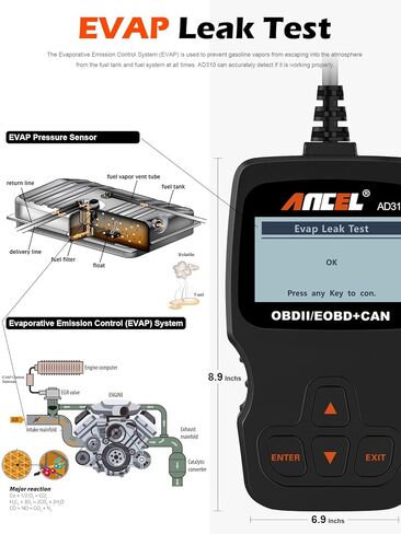 الماسح الضوئي ANCEL AD310 الكلاسيكي المحسن العالمي Obd II + جهاز اختبار حلبة السيارات ANCEL PB60 in Saudi Arabia