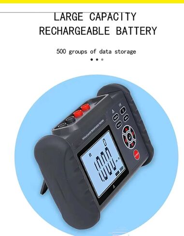 Digital Milliohm Meter DC Low Resistance Tester Measurement with ≤8W Power Controllable Backlight 500 Data Storage for Ground Beam/Cabinet Metal Component Resistance Tests in Saudi Arabia