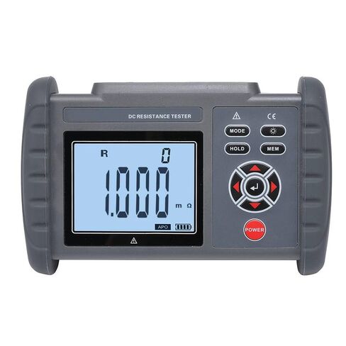 Digital Milliohm Meter DC Low Resistance Tester Measurement with ≤8W Power Controllable Backlight 500 Data Storage for Ground Beam/Cabinet Metal Component Resistance Tests in Saudi Arabia
