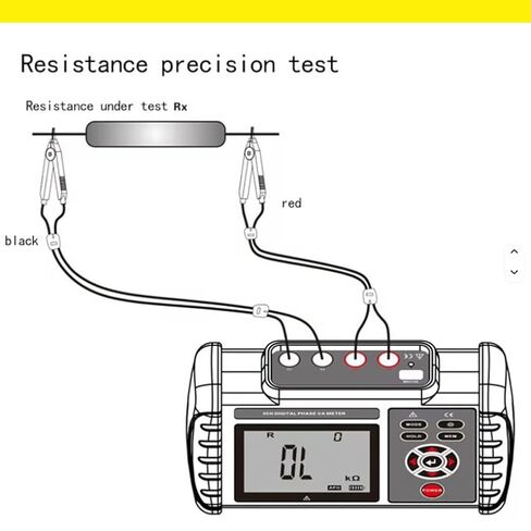 4-Wire Milliohm Meter Handheld Ohmmeter with LCD Backlight 2000mAh Battery 500 Data Storage for Switch Connector Contact Tests in Saudi Arabia