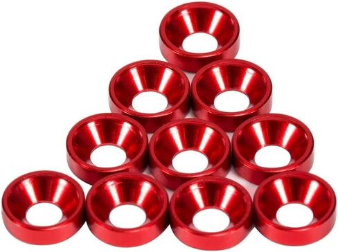 Aluminum Colored Countersunk Washers Fits M3 Flat Round Head Screws for RC Crawler Chassis SCX10 TRX4 Shafty MOA Comp Builds(Black) in Saudi Arabia