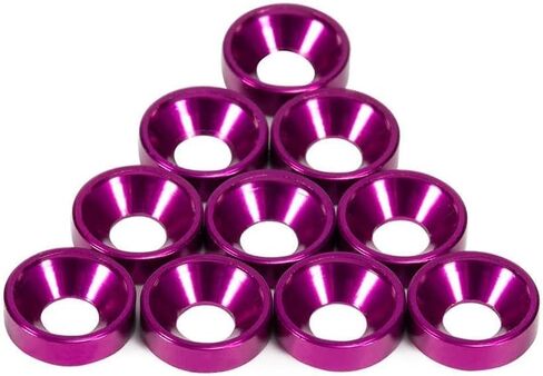 Aluminum Colored Countersunk Washers Fits M3 Flat Round Head Screws for RC Crawler Chassis SCX10 TRX4 Shafty MOA Comp Builds(Black) in Saudi Arabia