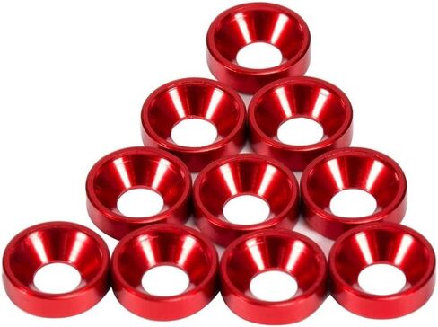 Aluminum Colored Countersunk Washers Fits M3 Flat Round Head Screws for RC Crawler Chassis SCX10 TRX4 Shafty MOA Comp Builds(Black) in Saudi Arabia
