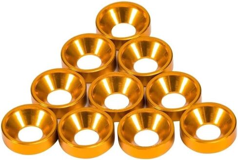 Aluminum Colored Countersunk Washers Fits M3 Flat Round Head Screws for RC Crawler Chassis SCX10 TRX4 Shafty MOA Comp Builds(Black) in Saudi Arabia