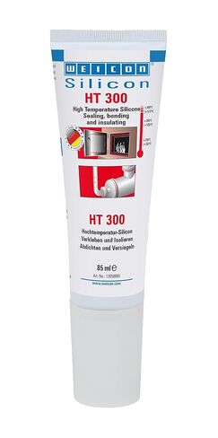 WEICON Silicone HT 300 | High Temp Silicone for Sealing, Bonding & Insulating | Withstands up to 572°F | Red | Ideal for Home & Industry | Sealing Cord & Tape, Oven Adhesive, Chimney Adhesive (2.8oz) in Kuwait