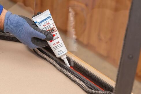 WEICON Silicone HT 300 | High Temp Silicone for Sealing, Bonding & Insulating | Withstands up to 572°F | Red | Ideal for Home & Industry | Sealing Cord & Tape, Oven Adhesive, Chimney Adhesive (2.8oz) in Kuwait