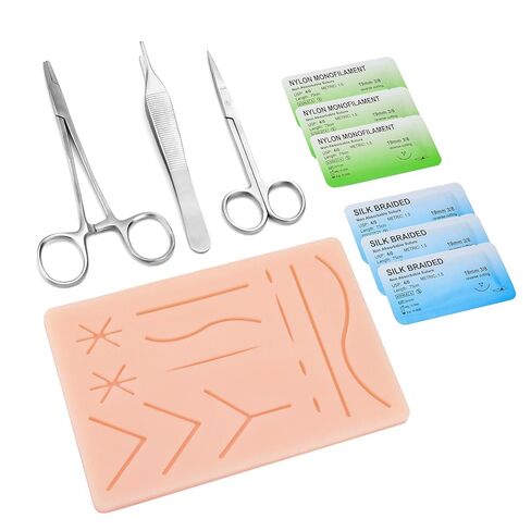 Suture Kit for Medical Students, Ultra-Large Stitching Kit with Pre-Cut Wounds & Extra Space, Includes Suture Instruments & Threads for Suture Training Practice (Education Use Only) in Saudi Arabia