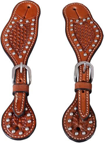 أحزمة جلدية أمريكية سبيرز للبالغين المرأة الغربية حفز ركوب الخيل عرض سباق برميل وحزام روديو in Kuwait