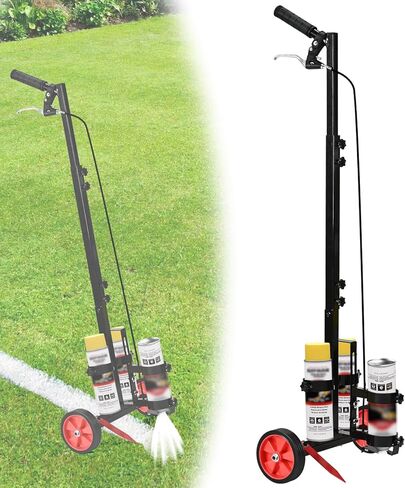 Parking Lot Striping Machine, Marking Paint Wand, Line Striping Machine with Professional Inverted Striping Spray Paint (T-Tip Nozzle), Two-Wheel, Adjustable Height in Kuwait