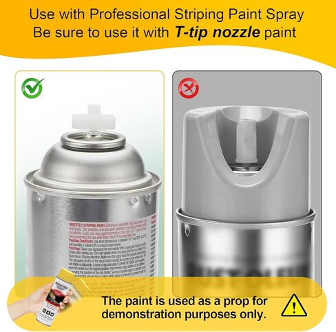 Parking Lot Striping Machine, Marking Paint Wand, Line Striping Machine with Professional Inverted Striping Spray Paint (T-Tip Nozzle), Two-Wheel, Adjustable Height in Kuwait