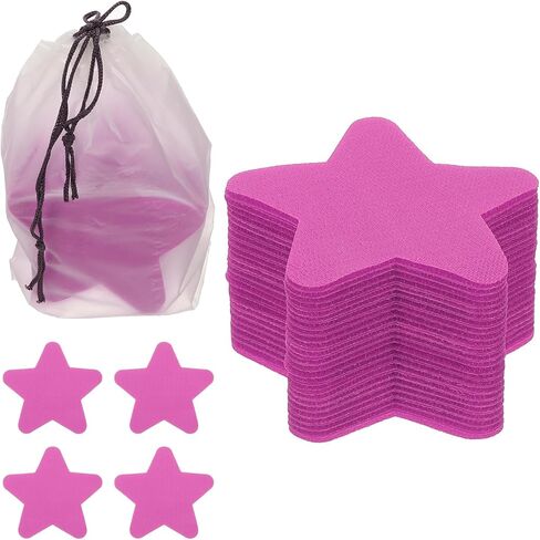 YOKIVE 4 Inch Carpet Spot Markers, 48Pcs Star Floor Dots Markers with Bag Carpet Spots for Decoration Teacher Supplies, Yellow in Kuwait