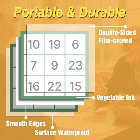 Large Print Bingo Game Set for Seniors, Double-Sided Animal and Number Cards, 16 Boards with 32 Designs, 6.3 x 6.3 Inch, Dementia and Alzheimer Activities in Kuwait