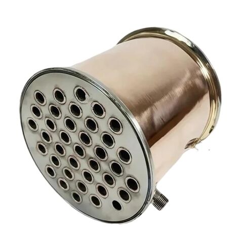 8" Flange OD217mm Tri-clamp Copper Dephlegmator with 1/2" Male Thread Distillation Reflux Condenser H-200mm Homebrew Beer Dairy in Saudi Arabia