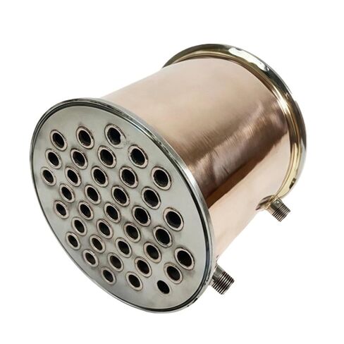 8" Flange OD217mm Tri-clamp Copper Dephlegmator with 1/2" Male Thread Distillation Reflux Condenser H-200mm Homebrew Beer Dairy in Saudi Arabia